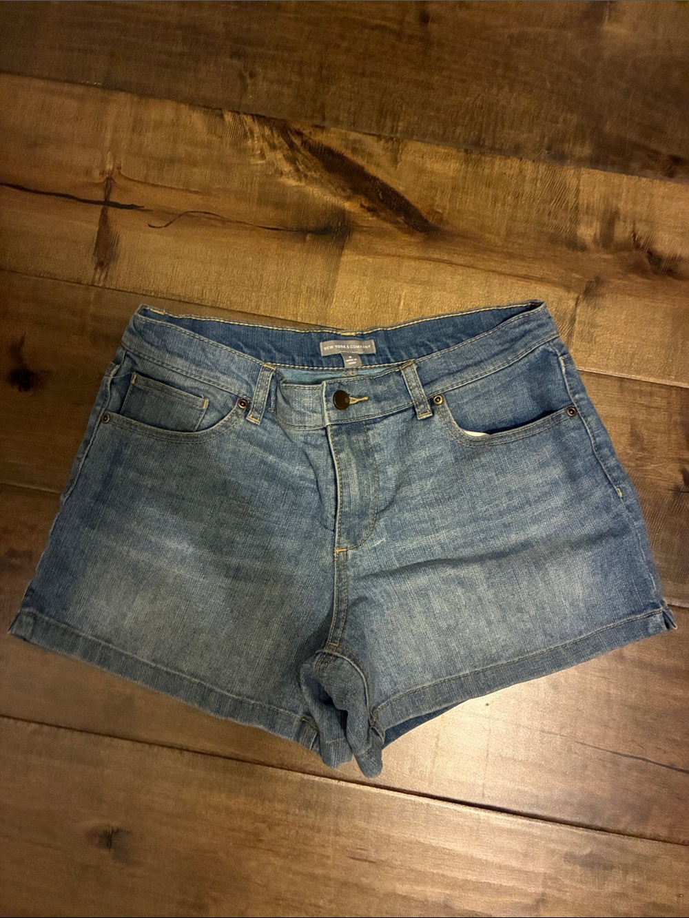 New York & Company Light Blue Denim Shorts